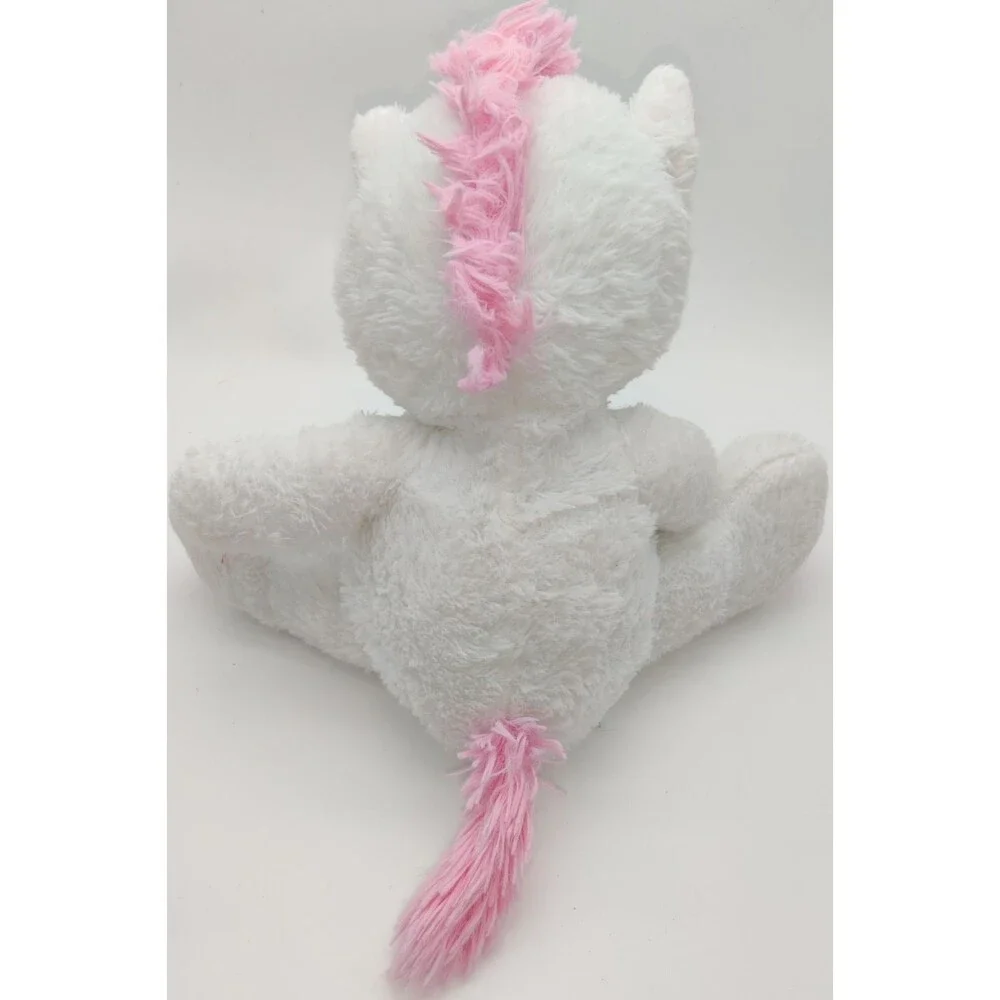 Homerbest White Pink Unicorn Plush Stuffed Animal Soft Pony Horse Toy